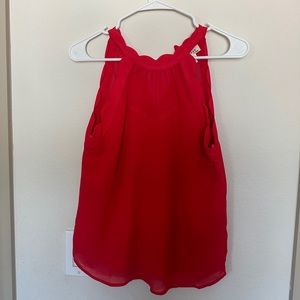 Scallop edge sweetheart top